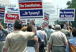 Tax Pro-testers marching upon Washington